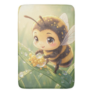 Goldene Hummel im Blütentanz.8 Badematte