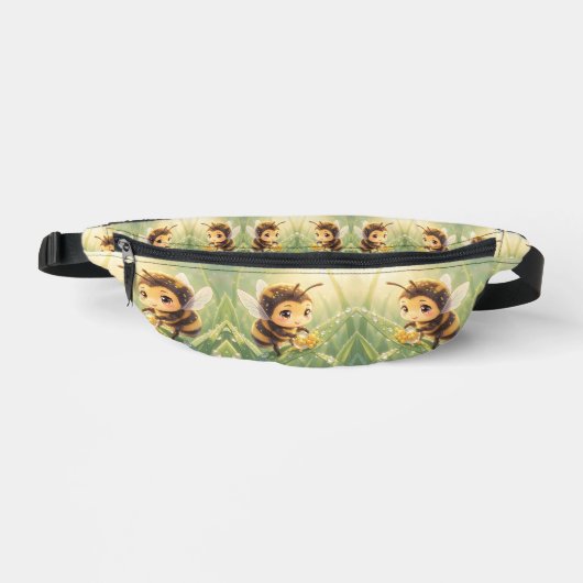 Goldene Hummel im Blütentanz.8 Bauchtasche (Vorderseite)