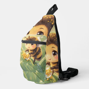 Goldene Hummel im Blütentanz.8 Crossbody Bag