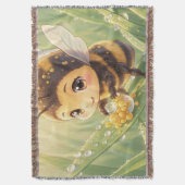 Goldene Hummel im Blütentanz.8 Decke (Vorderseite Vertikal)
