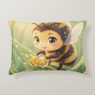 Goldene Hummel im Blütentanz.8 Dekokissen