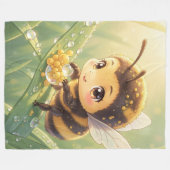 Goldene Hummel im Blütentanz.8 Fleecedecke (Vorderseite (Horizontal))