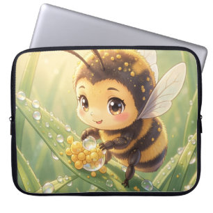 Goldene Hummel im Blütentanz.8 Laptopschutzhülle