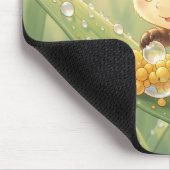 Goldene Hummel im Blütentanz.8 Mousepad (Ecke)