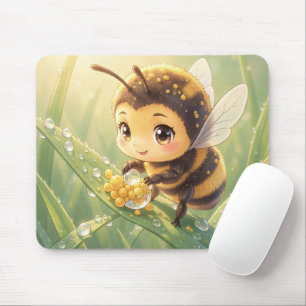 Goldene Hummel im Blütentanz.8 Mousepad