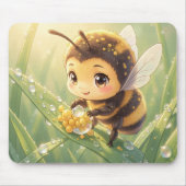 Goldene Hummel im Blütentanz.8 Mousepad (Vorne)