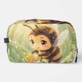 Goldene Hummel im Blütentanz.8 Waschbeutel (Vorderseite)