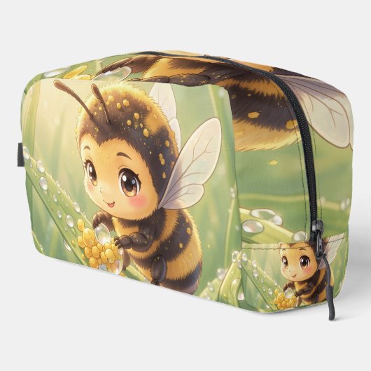Goldene Hummel im Blütentanz.8 Waschbeutel (Rechte Ecke)