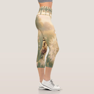 Goldene Hummel im Blütentanz.9 Capri Leggings