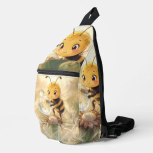 Goldene Hummel im Blütentanz.9 Crossbody Bag