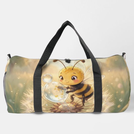Goldene Hummel im Blütentanz.9 Duffle Bag (Rückseite)
