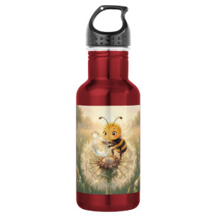 Goldene Hummel im Blütentanz.9 Edelstahlflasche