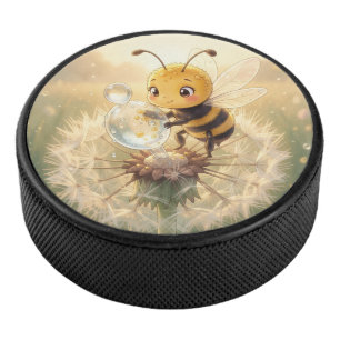 Goldene Hummel im Blütentanz.9 Eishockey Puck