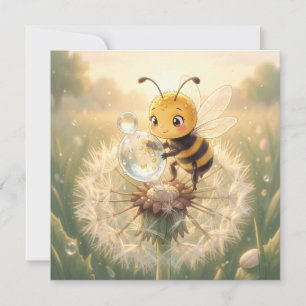 Goldene Hummel im Blütentanz.9 Feiertagskarte