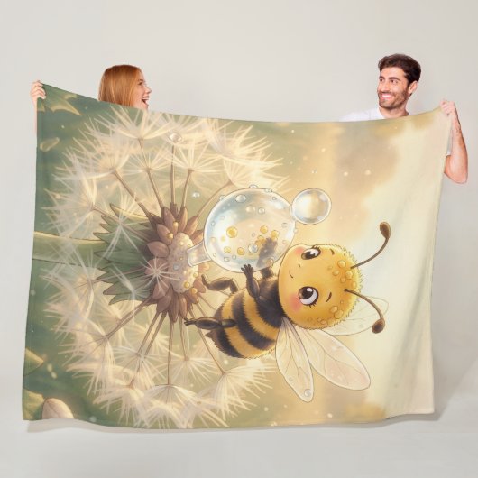 Goldene Hummel im Blütentanz.9 Fleecedecke (Beispiel)