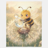 Goldene Hummel im Blütentanz.9 Fleecedecke (Vorderseite)