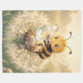 Goldene Hummel im Blütentanz.9 Fleecedecke (Vorderseite (Horizontal))