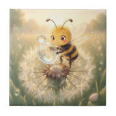 Goldene Hummel im Blütentanz.9 Fliese (Vorderseite)
