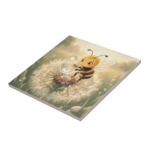 Goldene Hummel im Blütentanz.9 Fliese