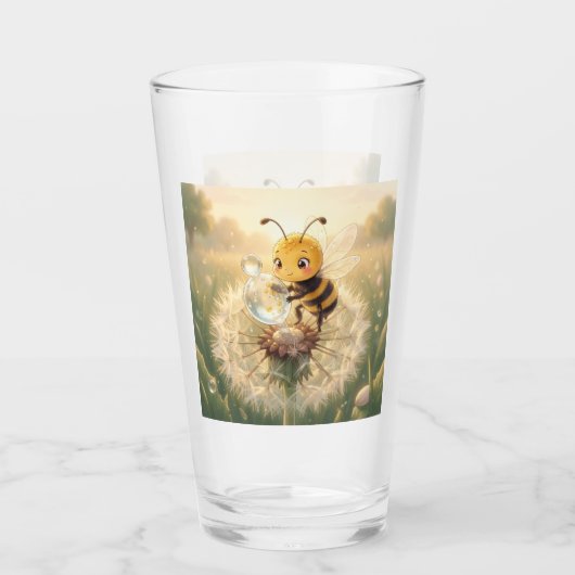 Goldene Hummel im Blütentanz.9 Glas (Vorderseite)