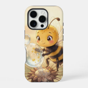 Goldene Hummel im Blütentanz.9 iPhone 16 Pro Hülle