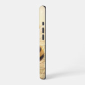 Goldene Hummel im Blütentanz.9 iPhone Hülle (Linke Seite)