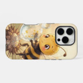 Goldene Hummel im Blütentanz.9 iPhone Hülle (Rückseite (Horizontal))