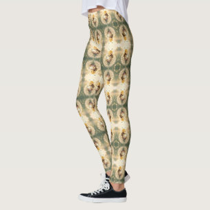 Goldene Hummel im Blütentanz.9 Leggings