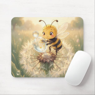 Goldene Hummel im Blütentanz.9 Mousepad