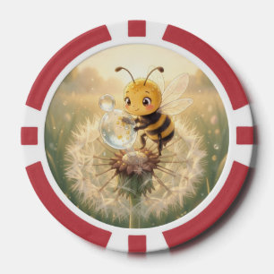 Goldene Hummel im Blütentanz.9 Pokerchips