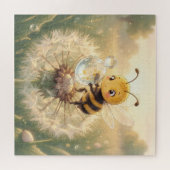 Goldene Hummel im Blütentanz.9 Puzzle (Horizontal)
