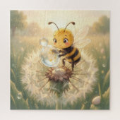 Goldene Hummel im Blütentanz.9 Puzzle (Vertikal)