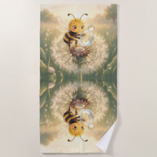 Goldene Hummel im Blütentanz.9 Strandtuch