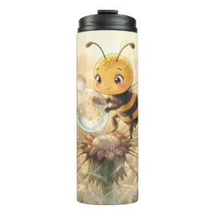 Goldene Hummel im Blütentanz.9 Thermosbecher