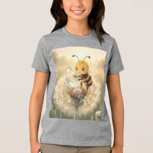 Goldene Hummel im Blütentanz.9 Tri-Blend Shirt