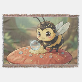 Goldene Hummel im Blütentanz Decke