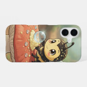Goldene Hummel im Blütentanz  iPhone 16 Hülle (Rückseite (Horizontal))
