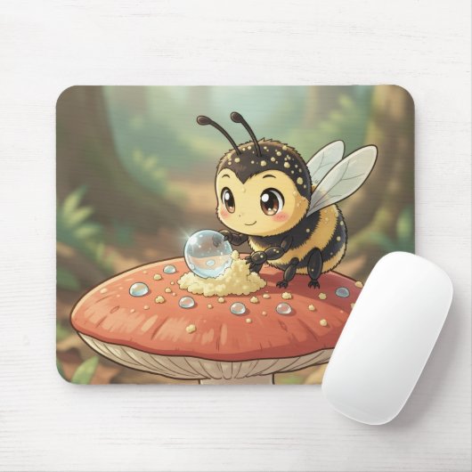 Goldene Hummel im Blütentanz Mousepad (Mit Mouse)