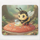 Goldene Hummel im Blütentanz Mousepad (Vorne)