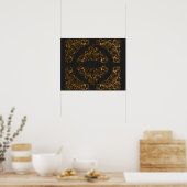 Goldene Hunde drucken Poster (Küche)