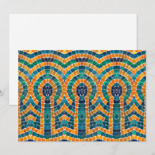 GOLDENE ICONS MOSAIK 5x7 Flachkarte Feiertagskarte