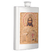 Goldene Ikone des Jesus Christus Flachmann (Rechts)