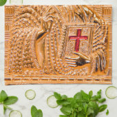 Goldene Ikone des Jesus Christus Küchentuch (Gefaltet)