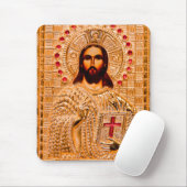 Goldene Ikone Jesu Christi Mousepad (Mit Mouse)