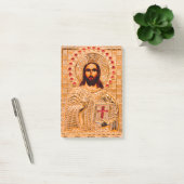 Goldene Ikone Jesu Christi Post-it Klebezettel (Büro)