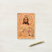 Goldene Ikone Jesu Christi Post-it Klebezettel (Auf Schreibtisch)