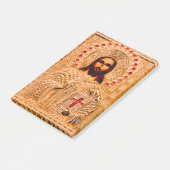 Goldene Ikone Jesu Christi Post-it Klebezettel (angewinkelt)