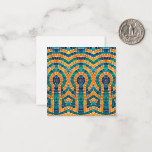 GOLDENE IKONEN MOSAIK 6,35 cm quadratische flache  Mitteilungskarte