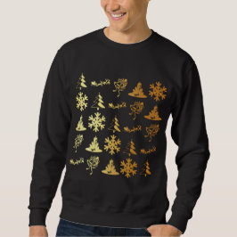 Goldene Ikonenweihnachtsstrickjacke Sweatshirt
