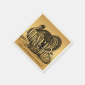 Goldene Illustration Türkei personalisiert P Napki Serviette (Ecke)